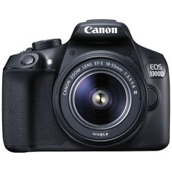 Canon EOS 1300D Digital SLR Camera with EF 18-55mm f/3.5-5.6 III Lens & EF 50 mm f/1.8 Lens, HD 1080p, 18MP, Wi-Fi, NFC, 3 LCD Screen